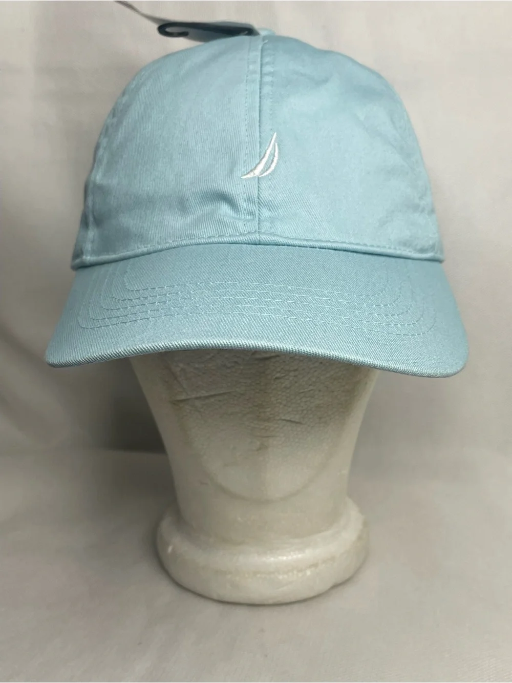 Nautica Classic Embroidered Logo J Class Dad Cap Baby Blue Adjustable Lined Hat